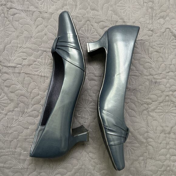 Easy Street Waive Square Toe Pump SZ 12M Kitten Block Heel KWOB Preppy Chic Cute - Picture 7 of 13